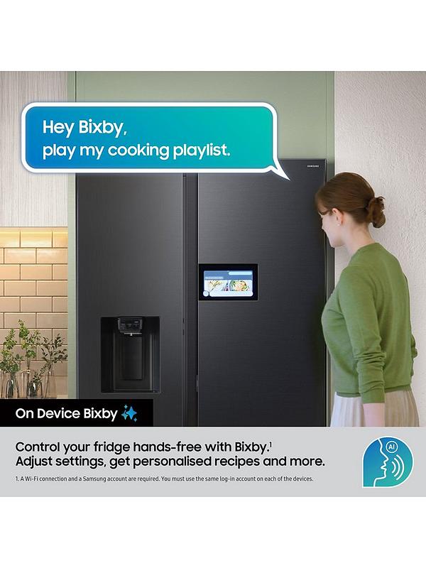 Samsung Series 9 RS90F64EETEU 634-litre Smart American Fridge Freezer with On-device Bixby - Silver - Image 4
